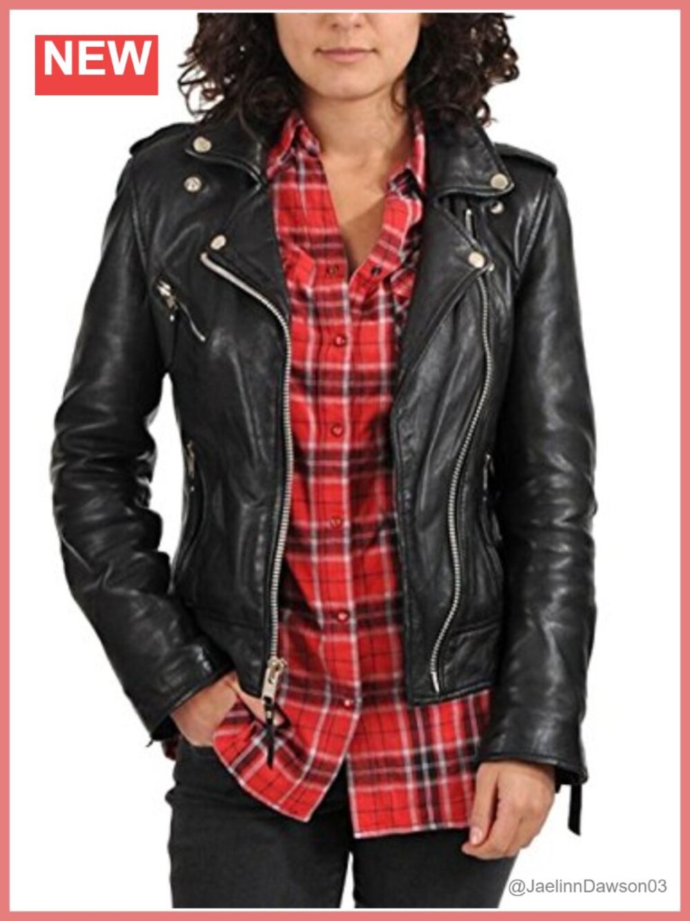 Genuine Lambskin Leather Moto Biker Jacket Asymmetrical Zip Womens